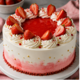 Strawberry Cake Egg Less