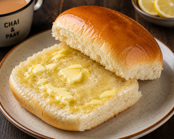 Bun Maska (buttered bun)