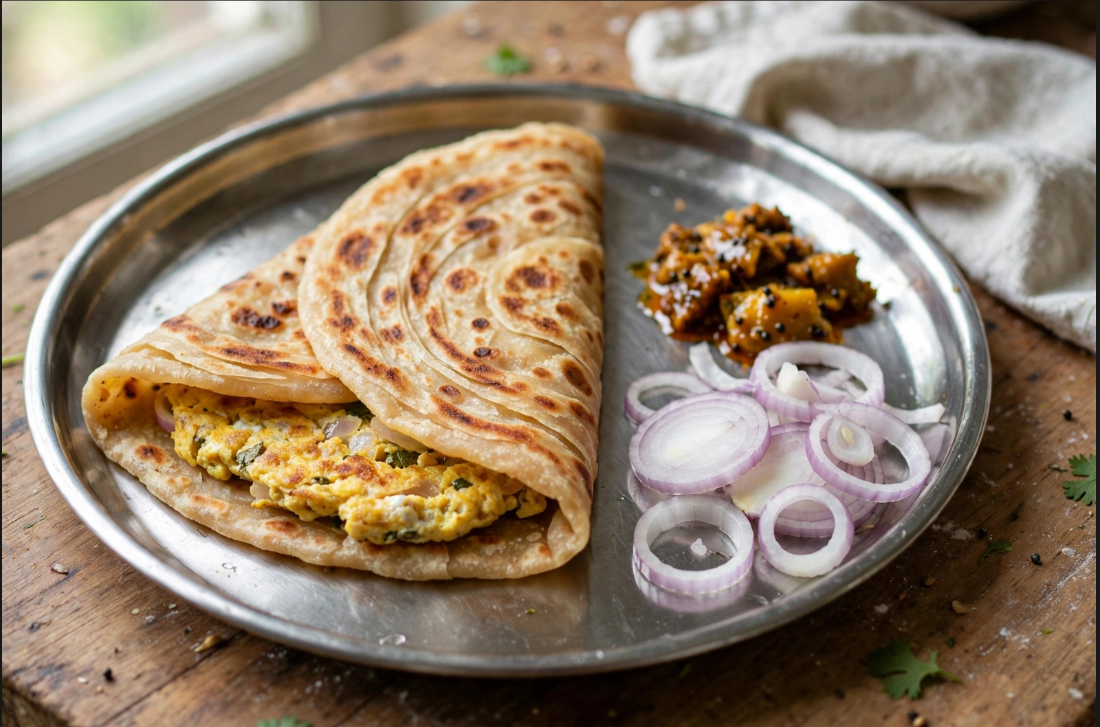 egg with paratha