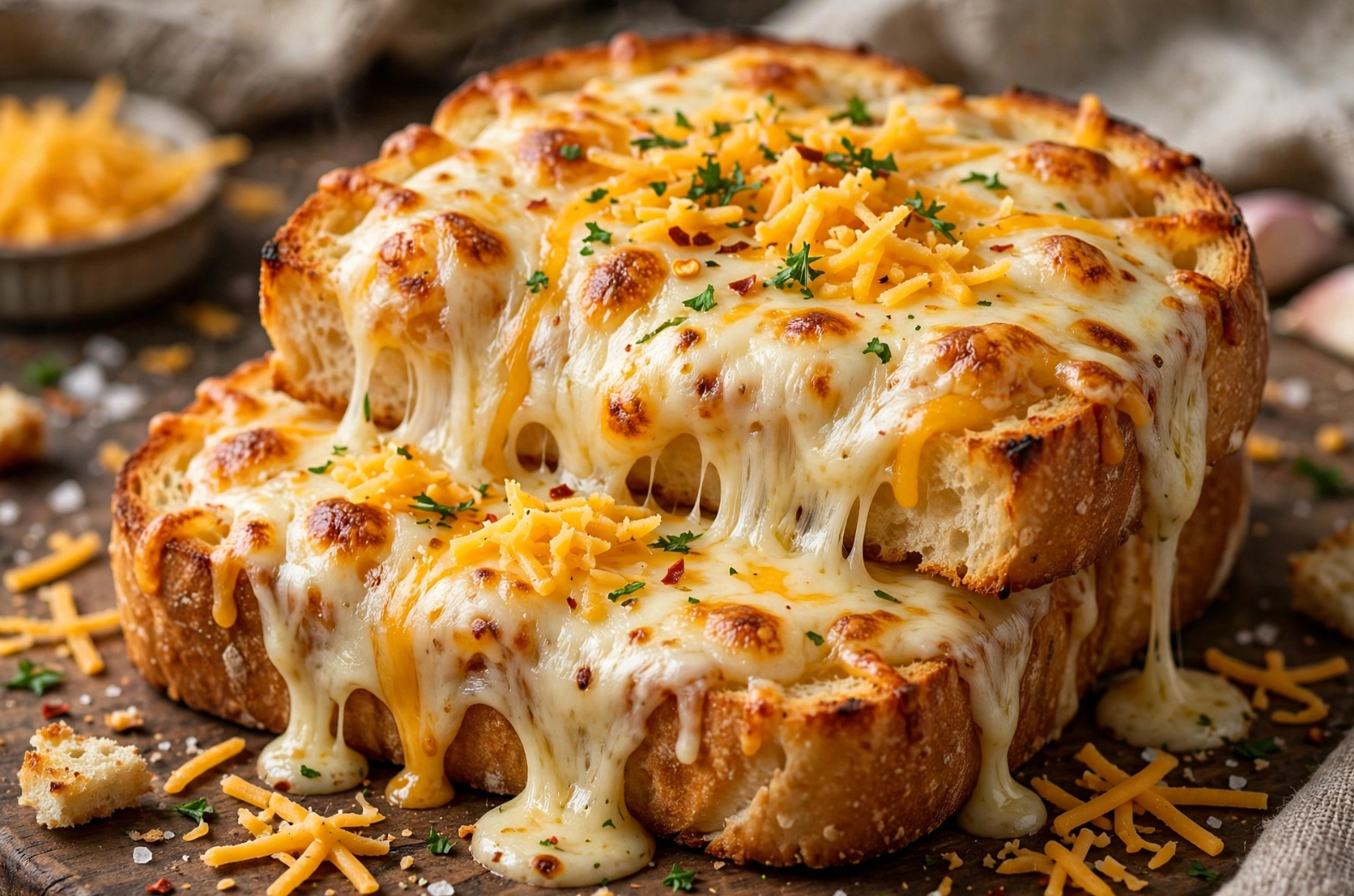 Double Cheese Bread